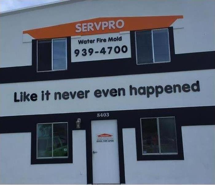 Front of Office Building With SERVPRO Logo and Local Phone Number